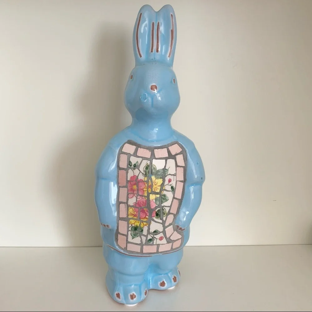 Hold vintage Mosaic ceramic bunny planter - Picture 13 of 17